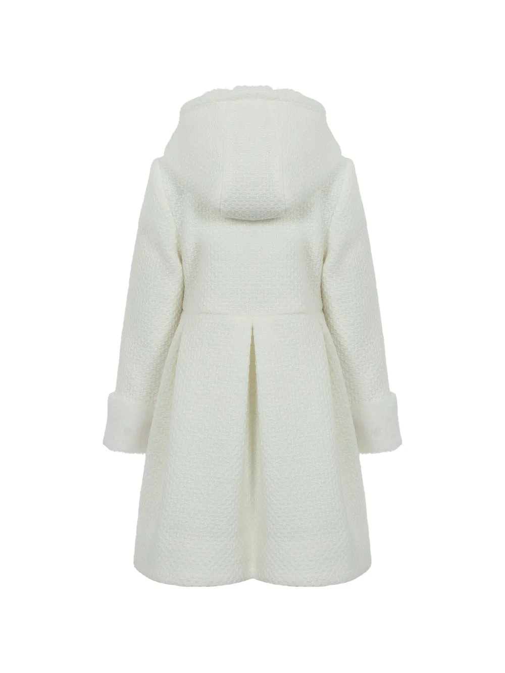 Lapin House Bouclé gebreide jas met capuchon Wit