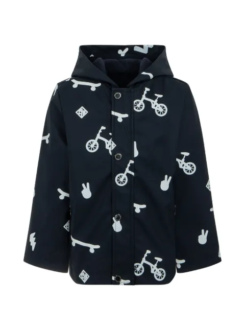 Lapin House graphic-print hooded jacket