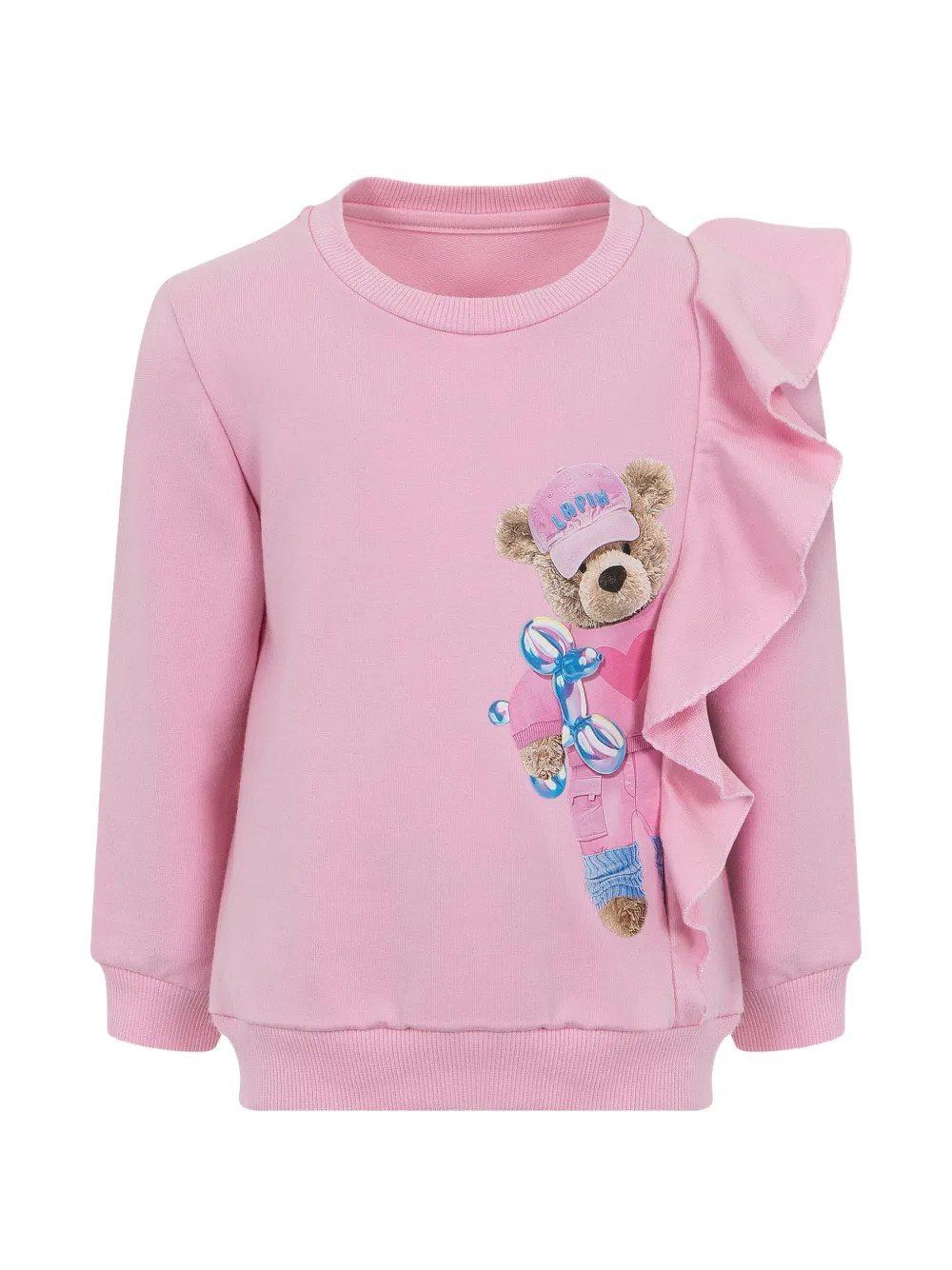 Lapin House Trainingspak met ruches en teddybeer Roze