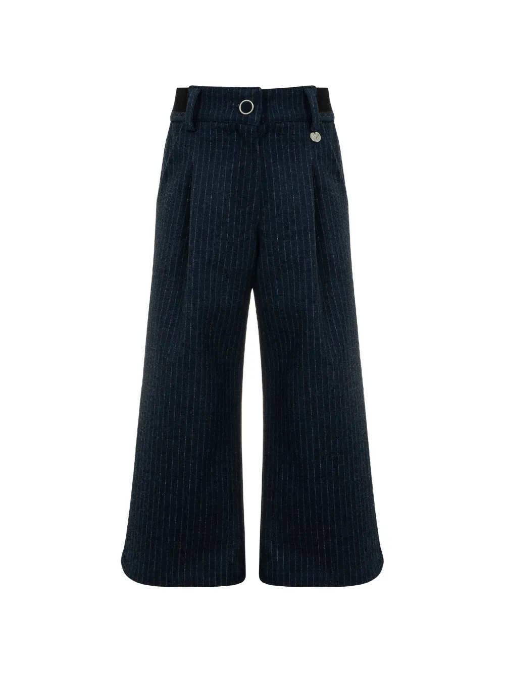 Lapin House Pantaloni gessati a gamba ampia - Blu