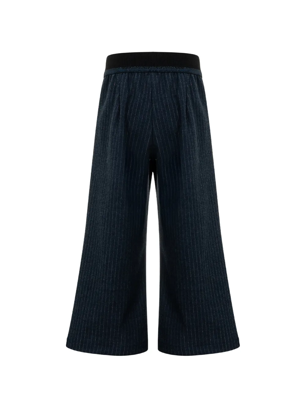 Lapin House Broek met wijde pijpen en krijstreep Blauw