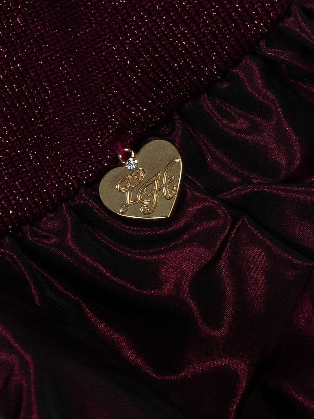 Lapin House Jurk met Peter Pan-kraag en glitters Rood