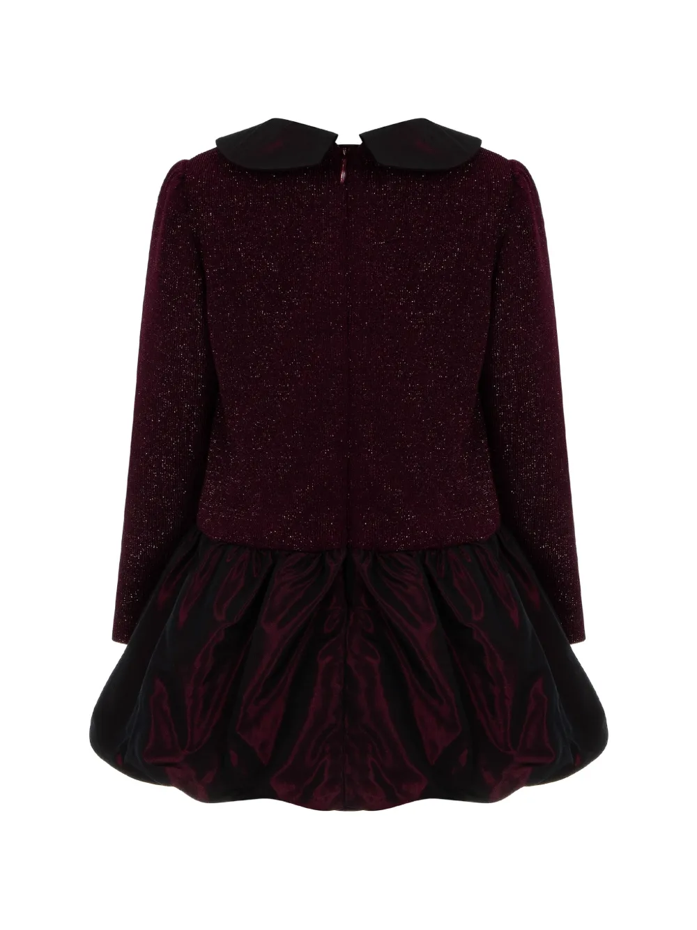Lapin House Jurk met Peter Pan-kraag en glitters Rood