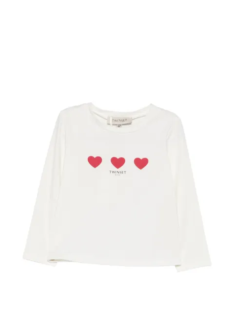 TWINSET Kids heart-print long-sleeve top