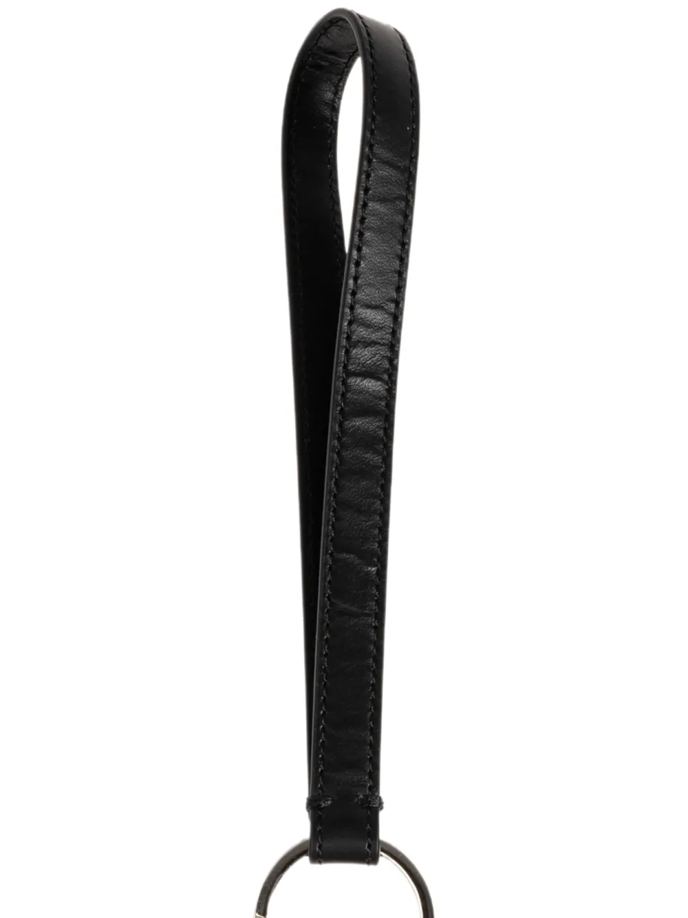 Dsquared2 Jacket-patch Leather Keyring In Blue
