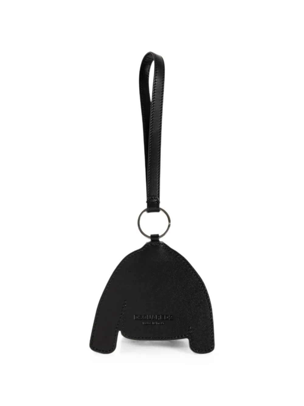 Dsquared2 Jacket-patch Leather Keyring In Blue