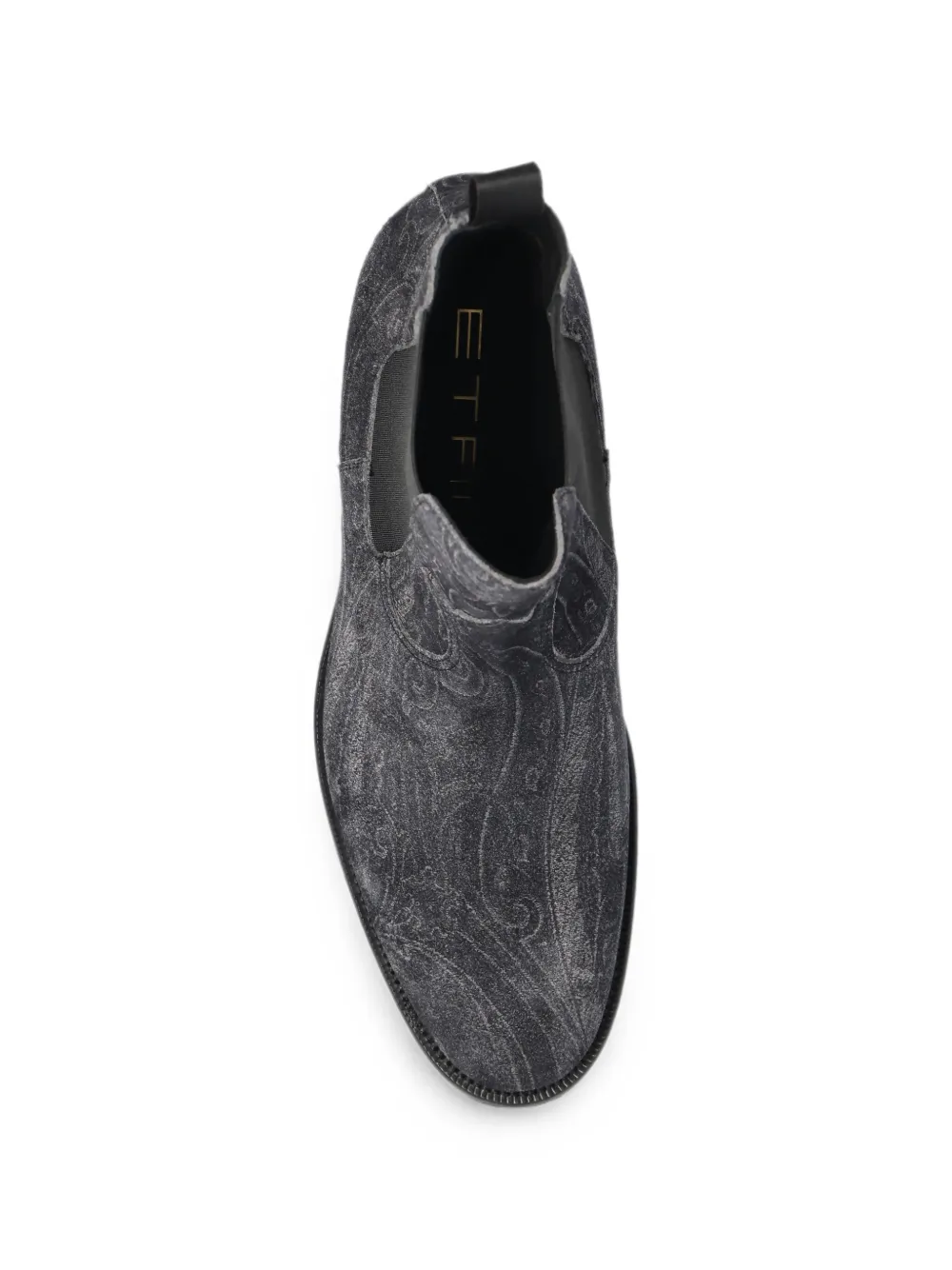 ETRO paisley-print suede Chelsea boots Grijs