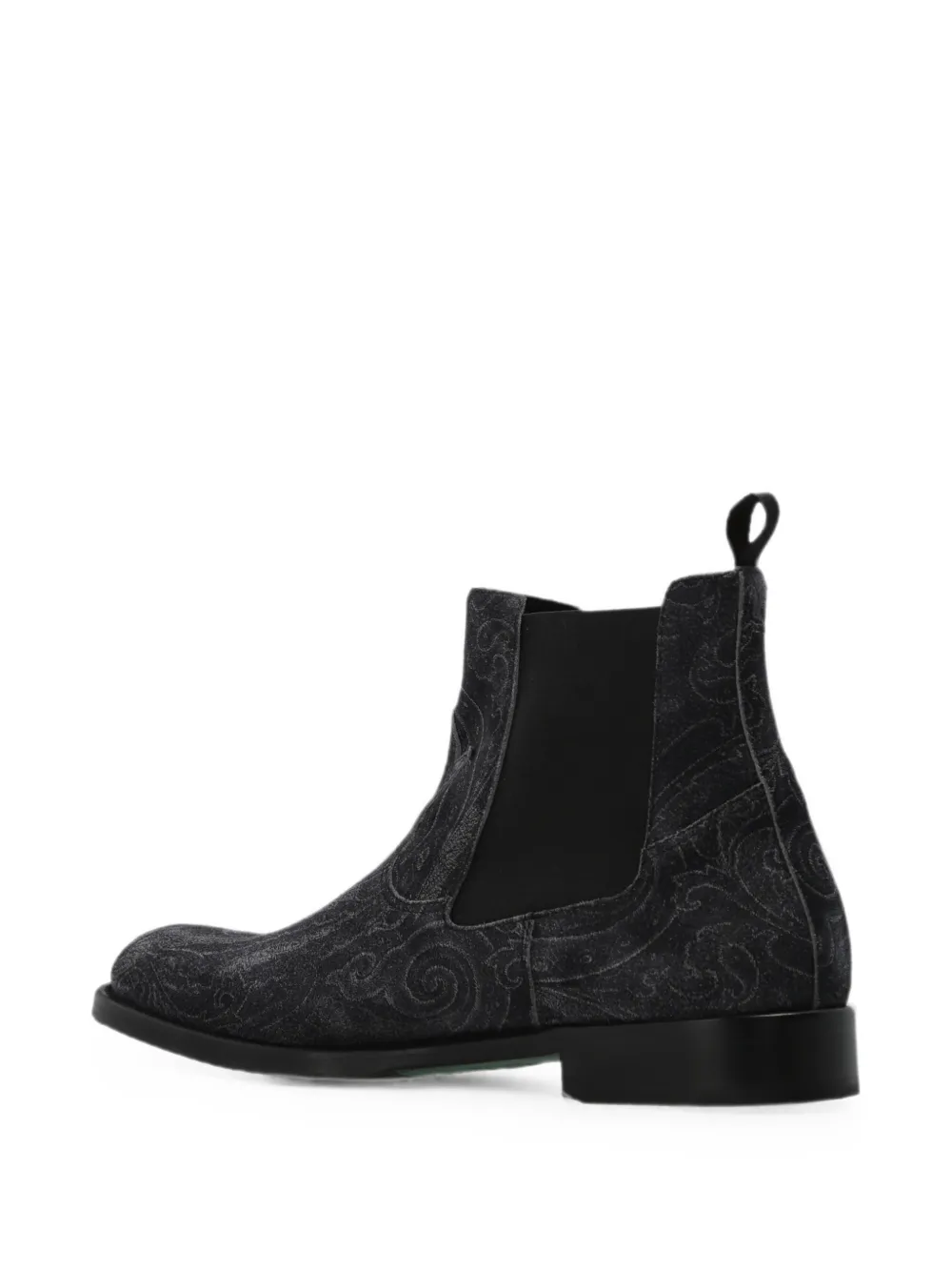 ETRO paisley-print suede Chelsea boots Grijs