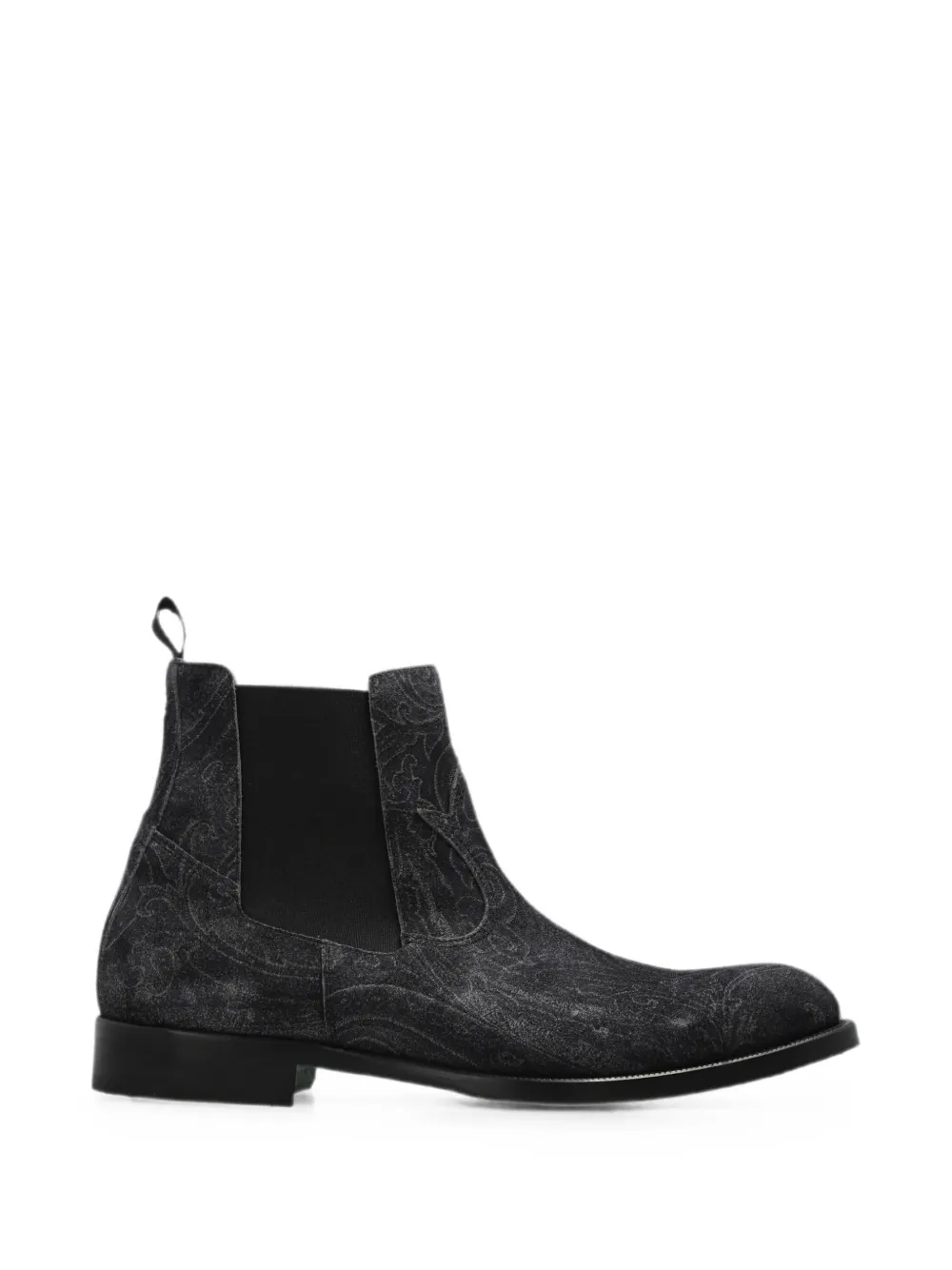 ETRO paisley-print suede Chelsea boots Grijs