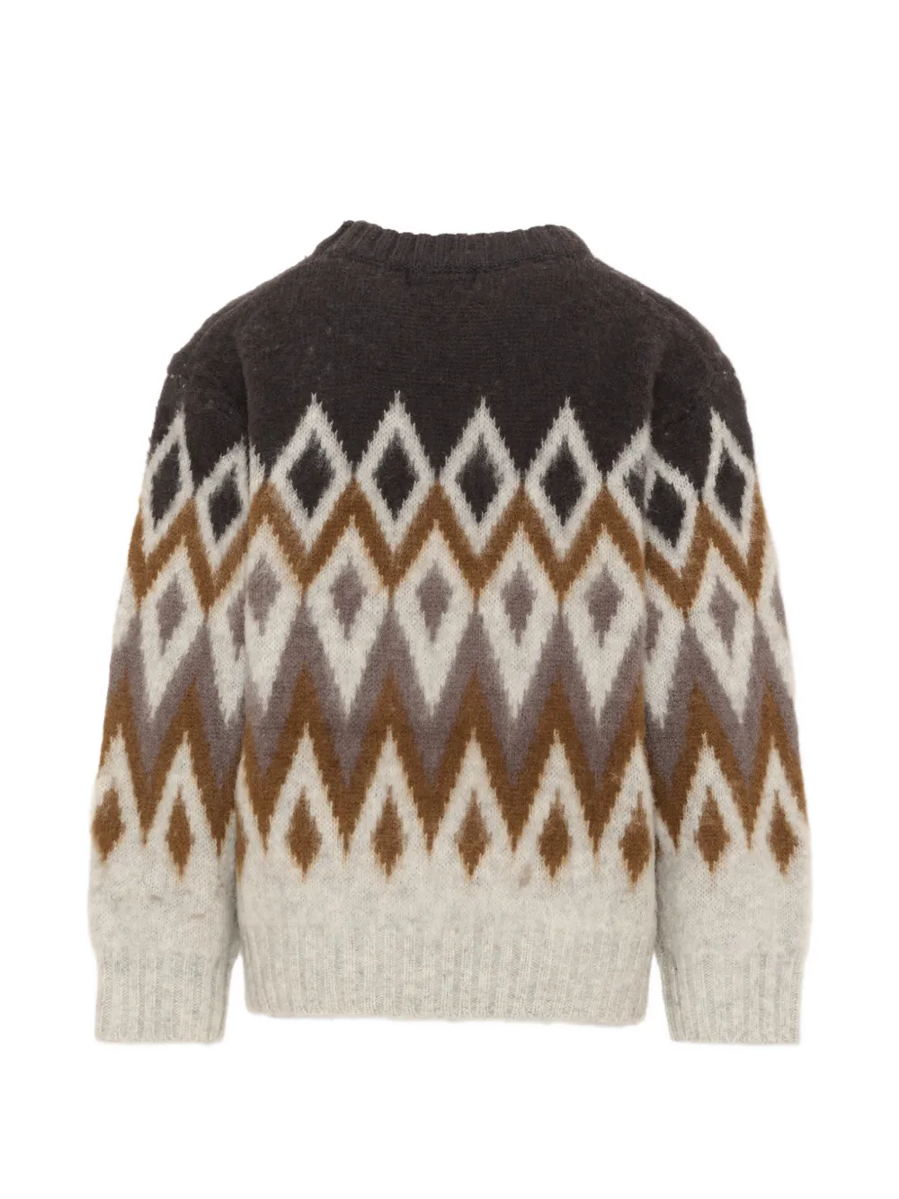 Molo Baes trui met ronde hals en argyle patroon Beige