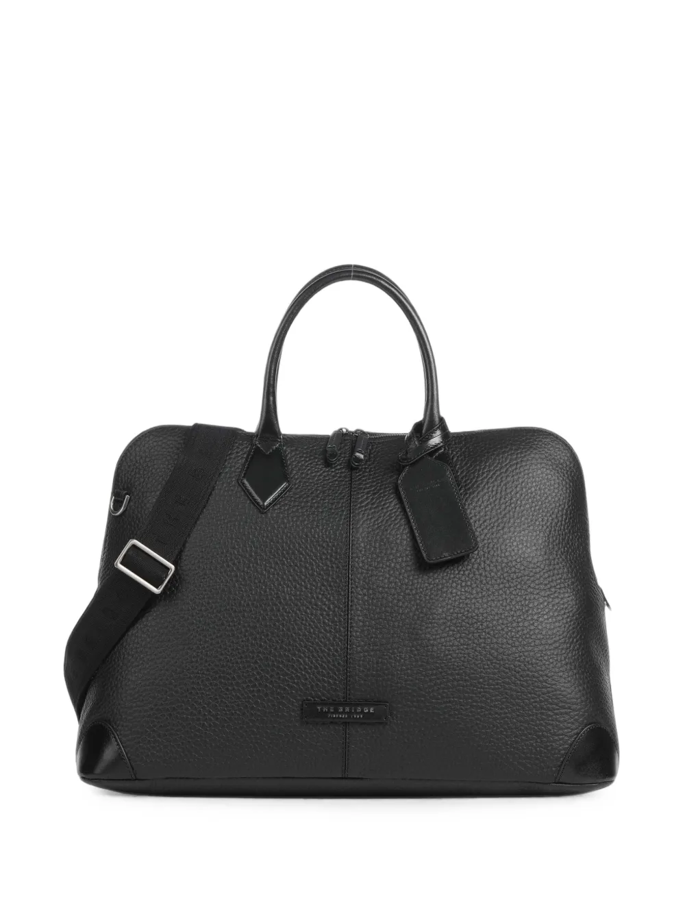 The Bridge Borsone pebbled leather holdall - Nero