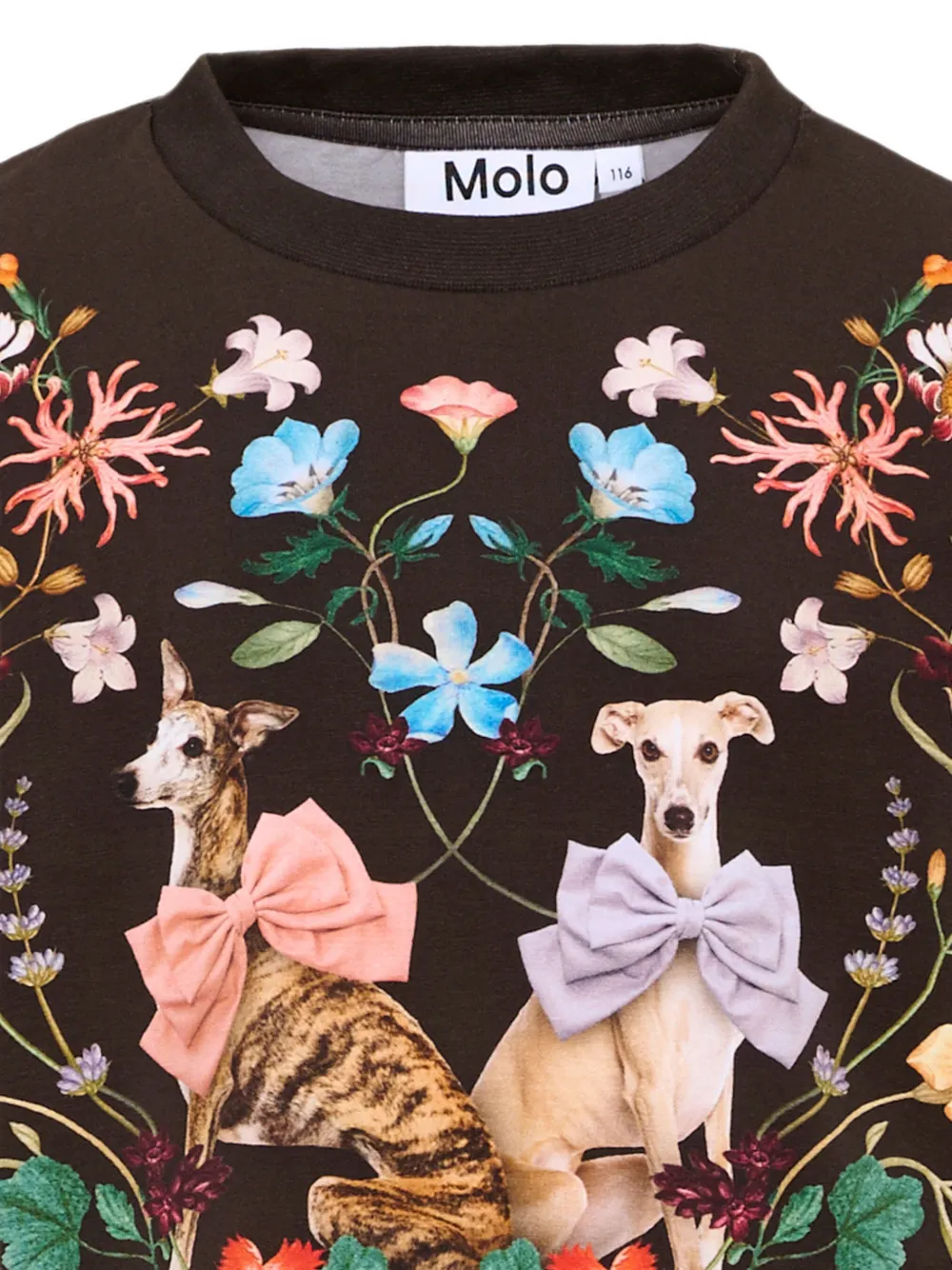 Molo Reniza T-shirt met bloemenprint en lange mouwen Bruin