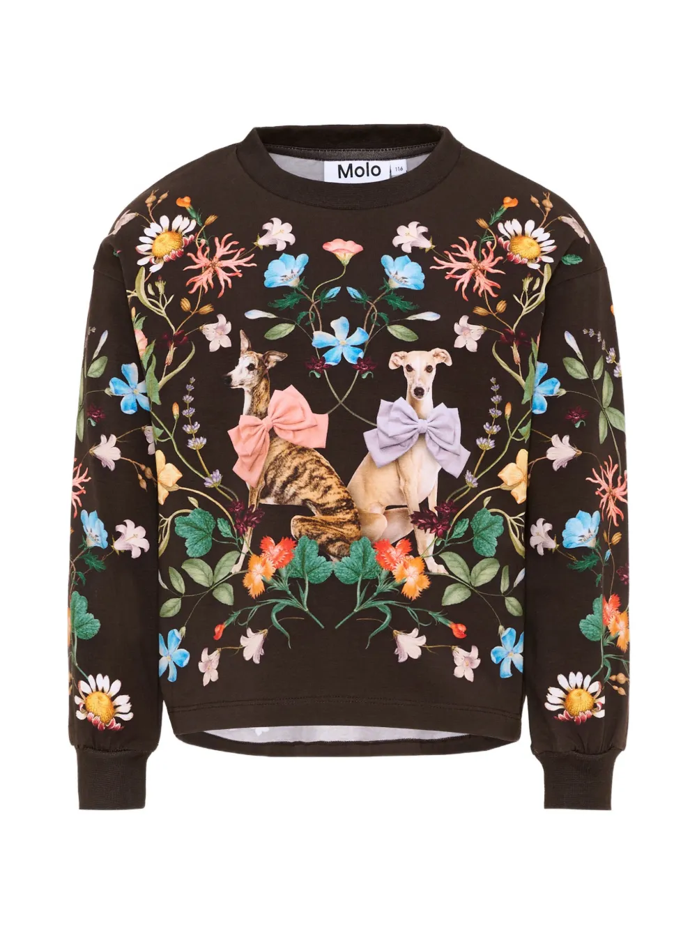 Molo Reniza floral-print long-sleeve T-shirt - Marrone