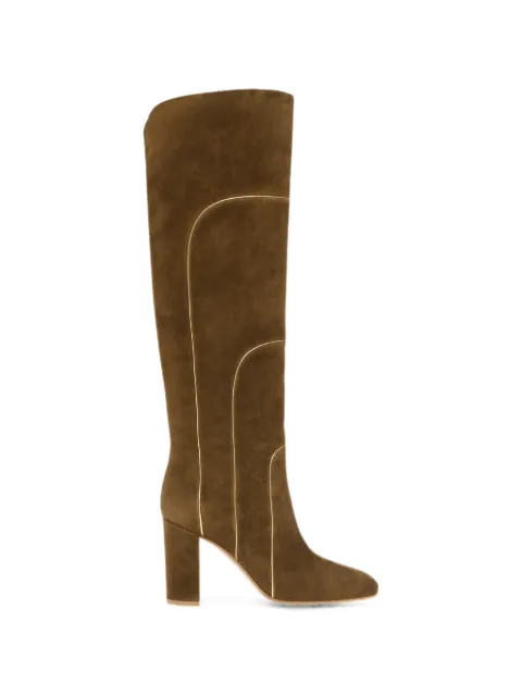 Gianvito Rossi Juliette piped-trim boots