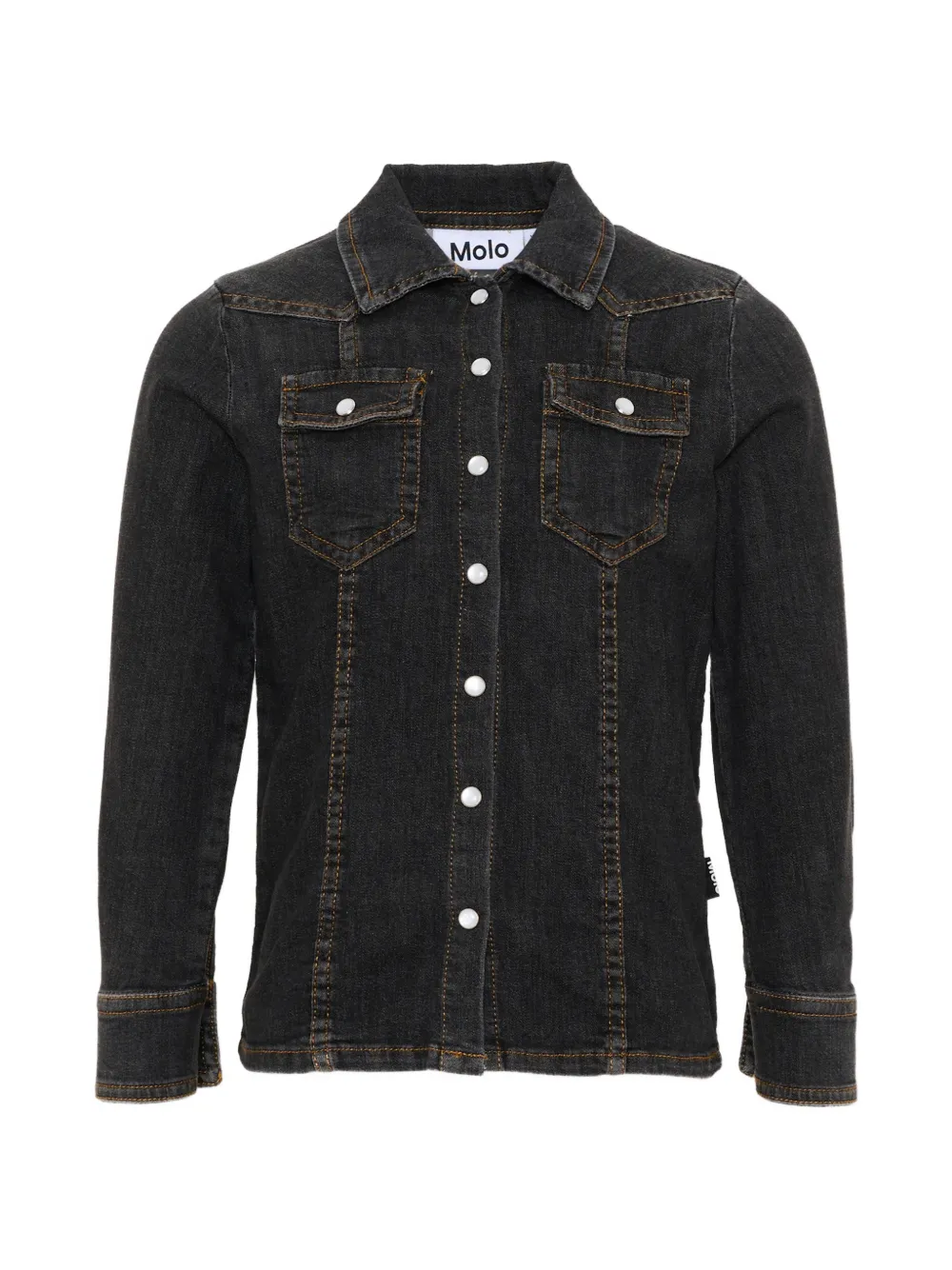 Molo Robine button-fastening denim shirt - Nero