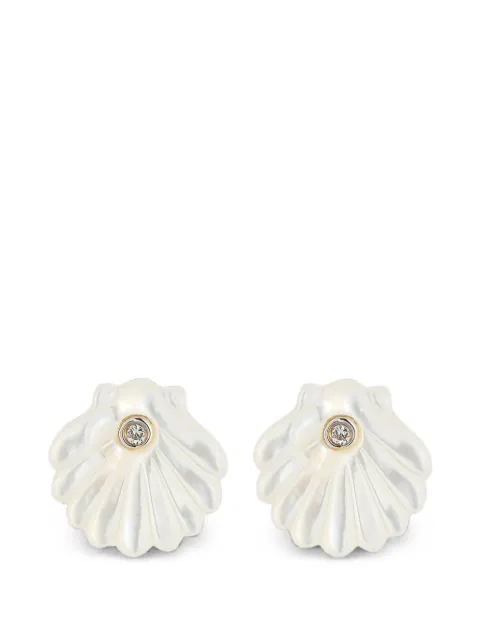 Mateo Venus shell diamonds earrings