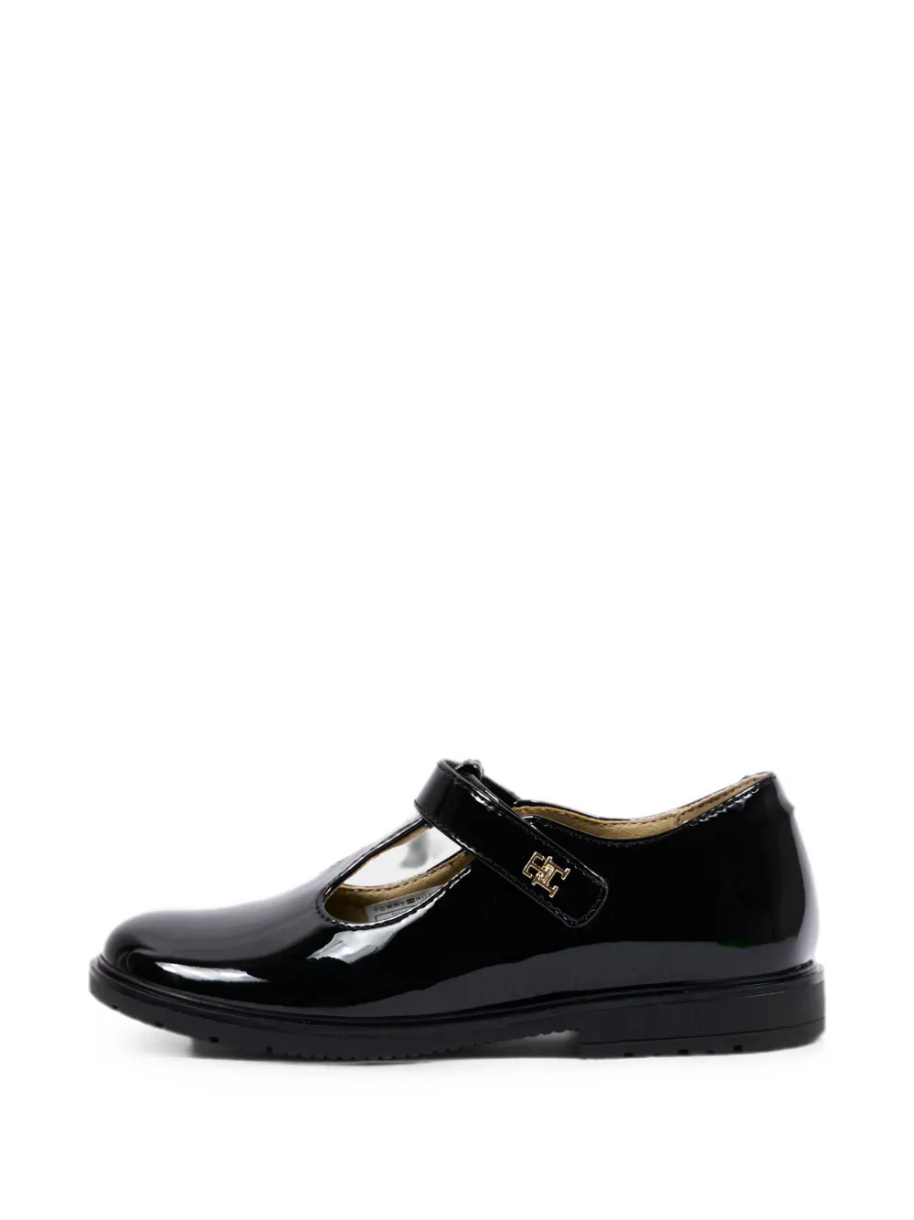 Tommy Hilfiger Junior patent leather T-bar sandals Zwart