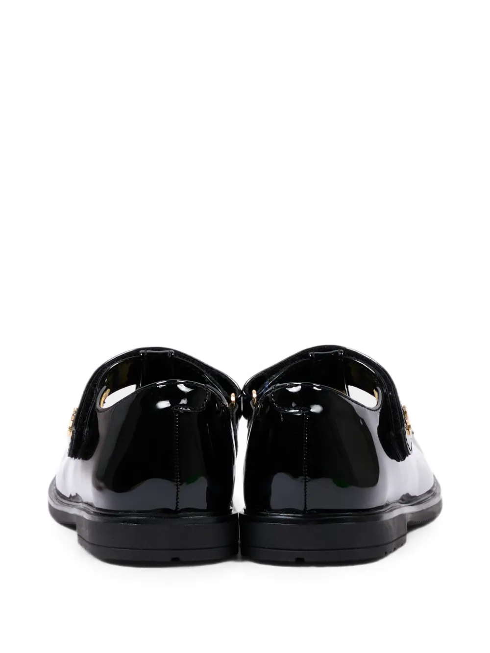 Tommy Hilfiger Junior patent leather T-bar sandals Zwart
