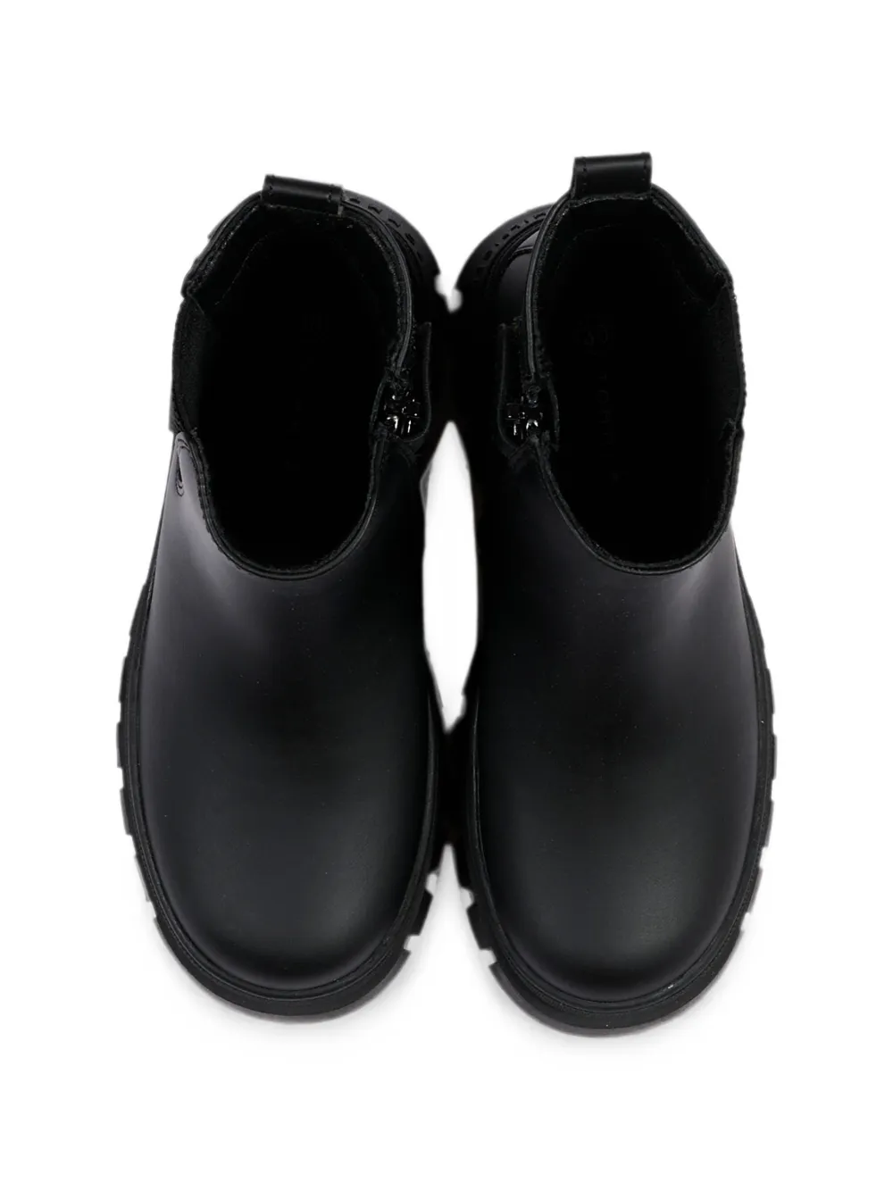 Tommy Hilfiger Junior elasticated-panel leather ankle boots Zwart
