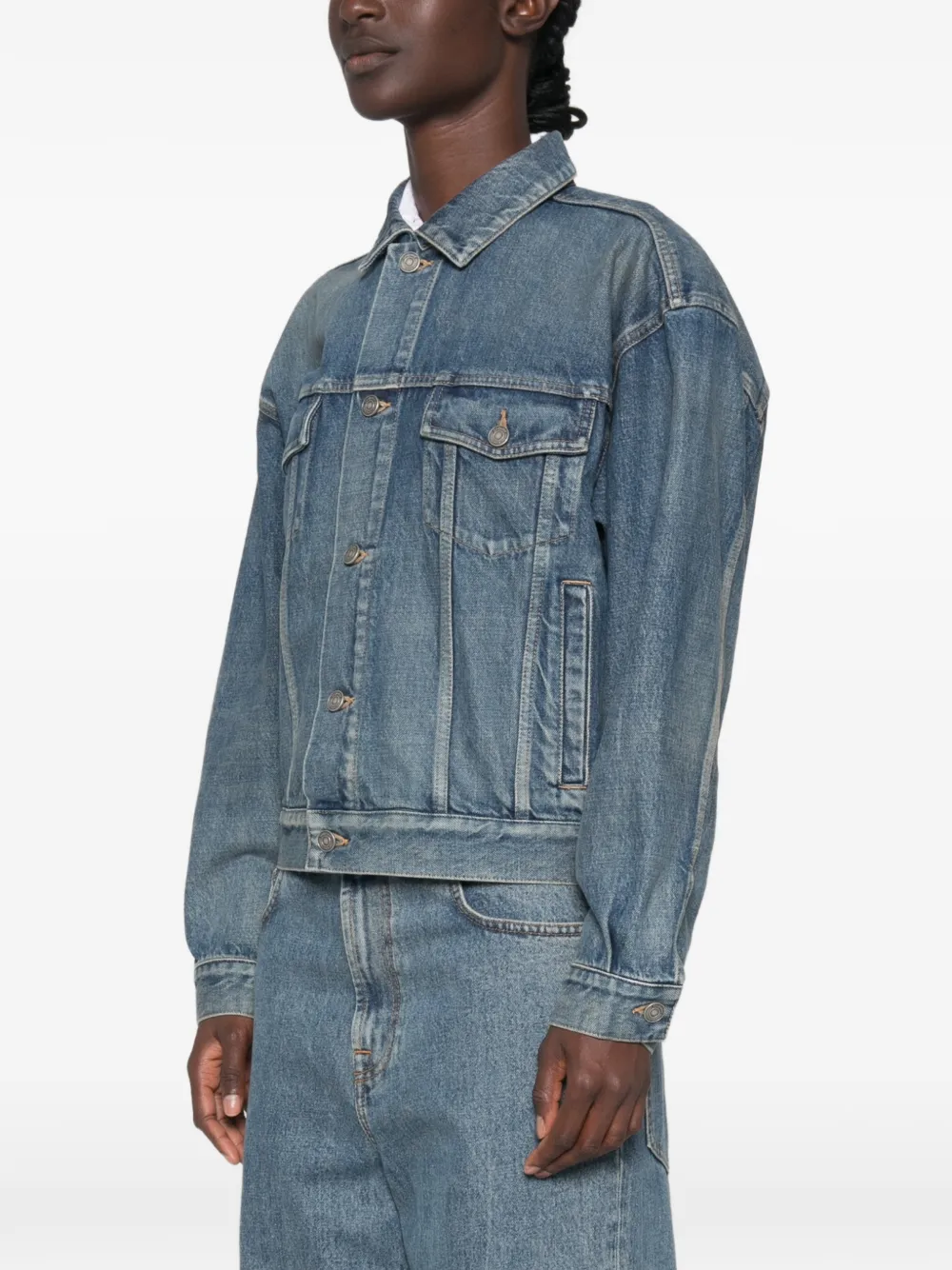 Saint Laurent Button-up spijkerjack Blauw