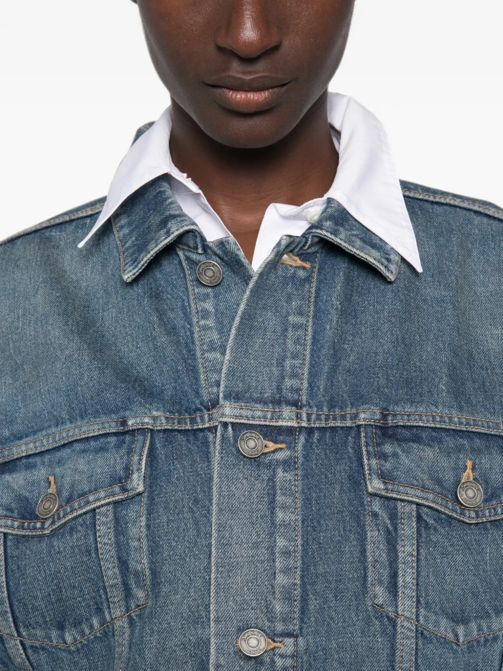 Saint Laurent Button-up spijkerjack Blauw