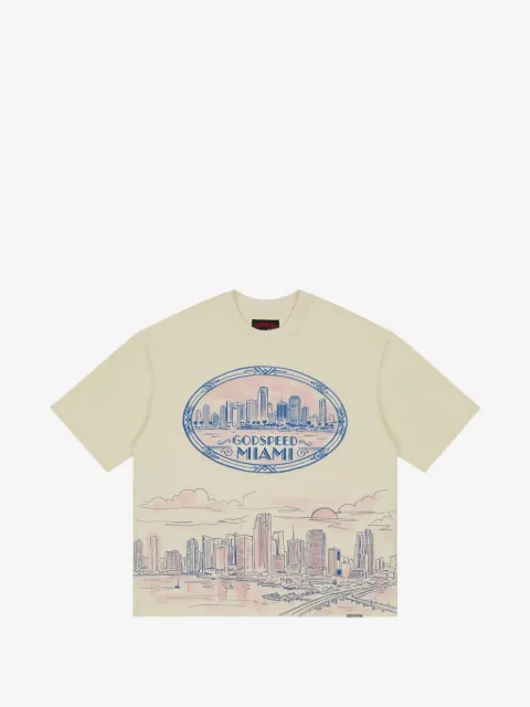 GODSPEED camiseta Miami Skyline con motivo gráfico