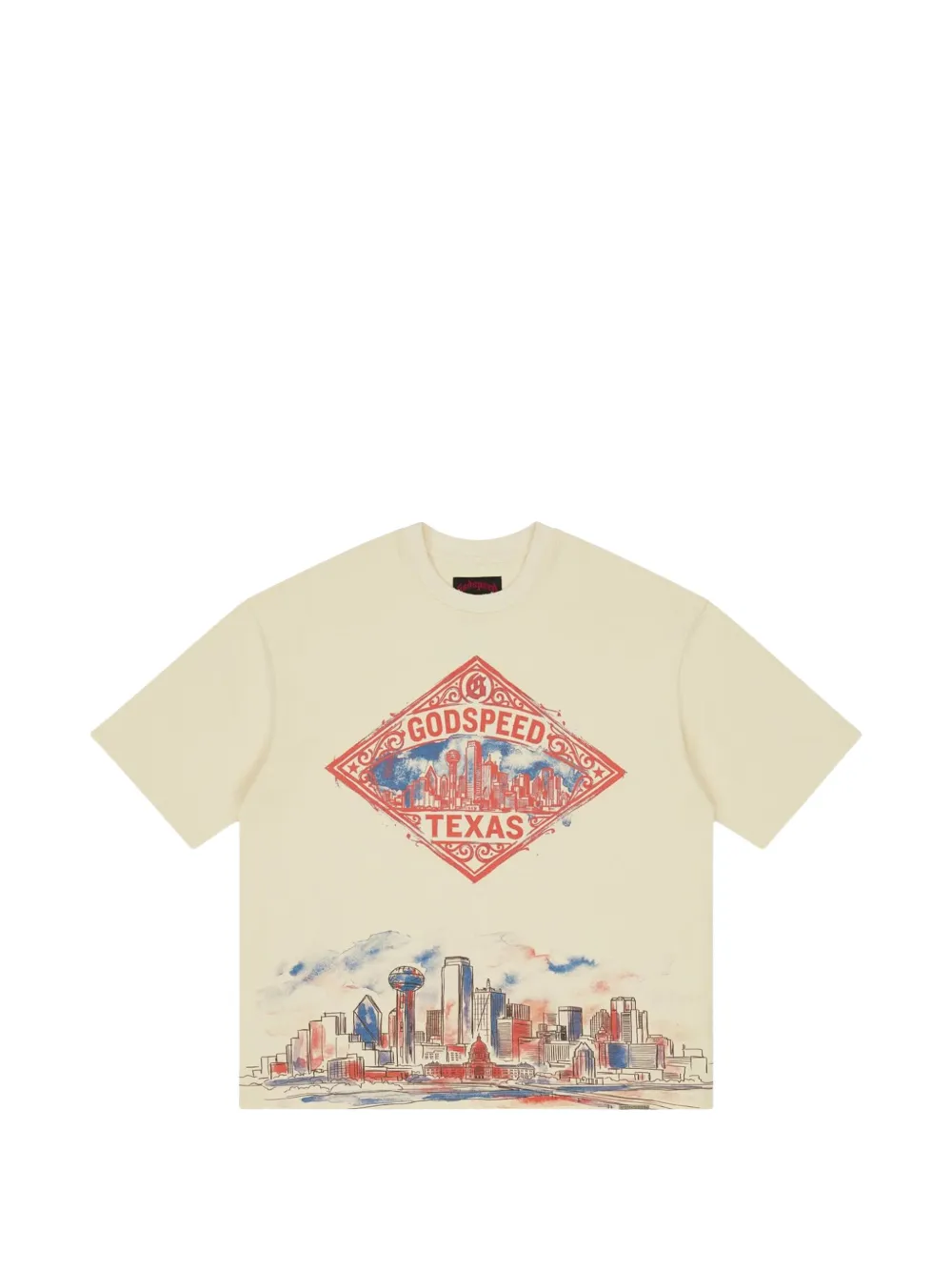 GODSPEED Texas Skyline graphic-print T-shirt - Toni neutri