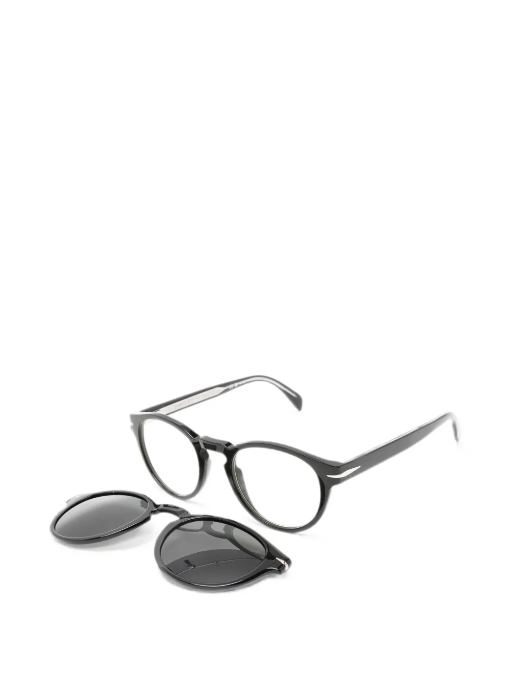 Eyewear by David Beckham Zonnebril met rond montuur Zwart