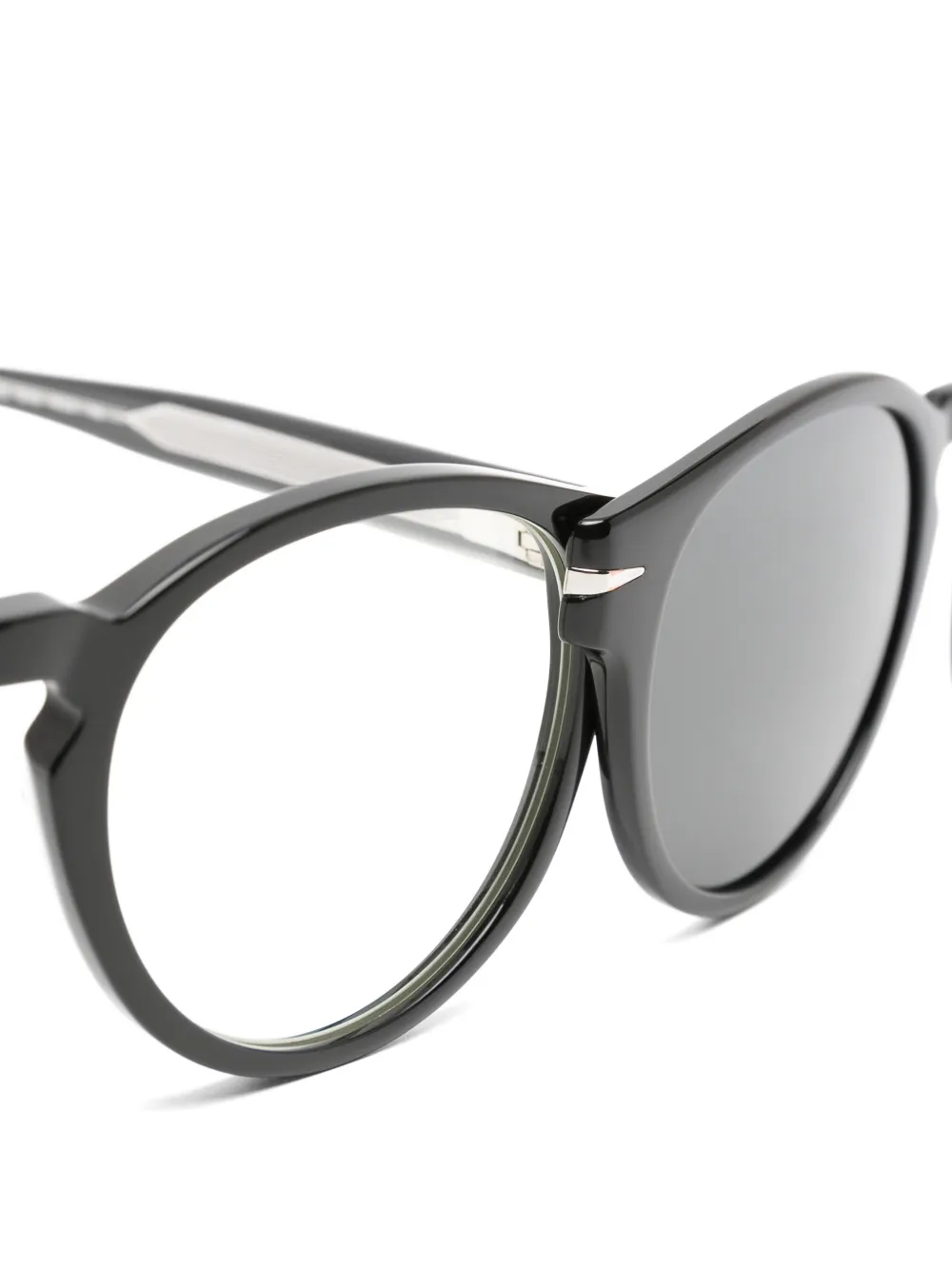 Eyewear by David Beckham Zonnebril met rond montuur Zwart