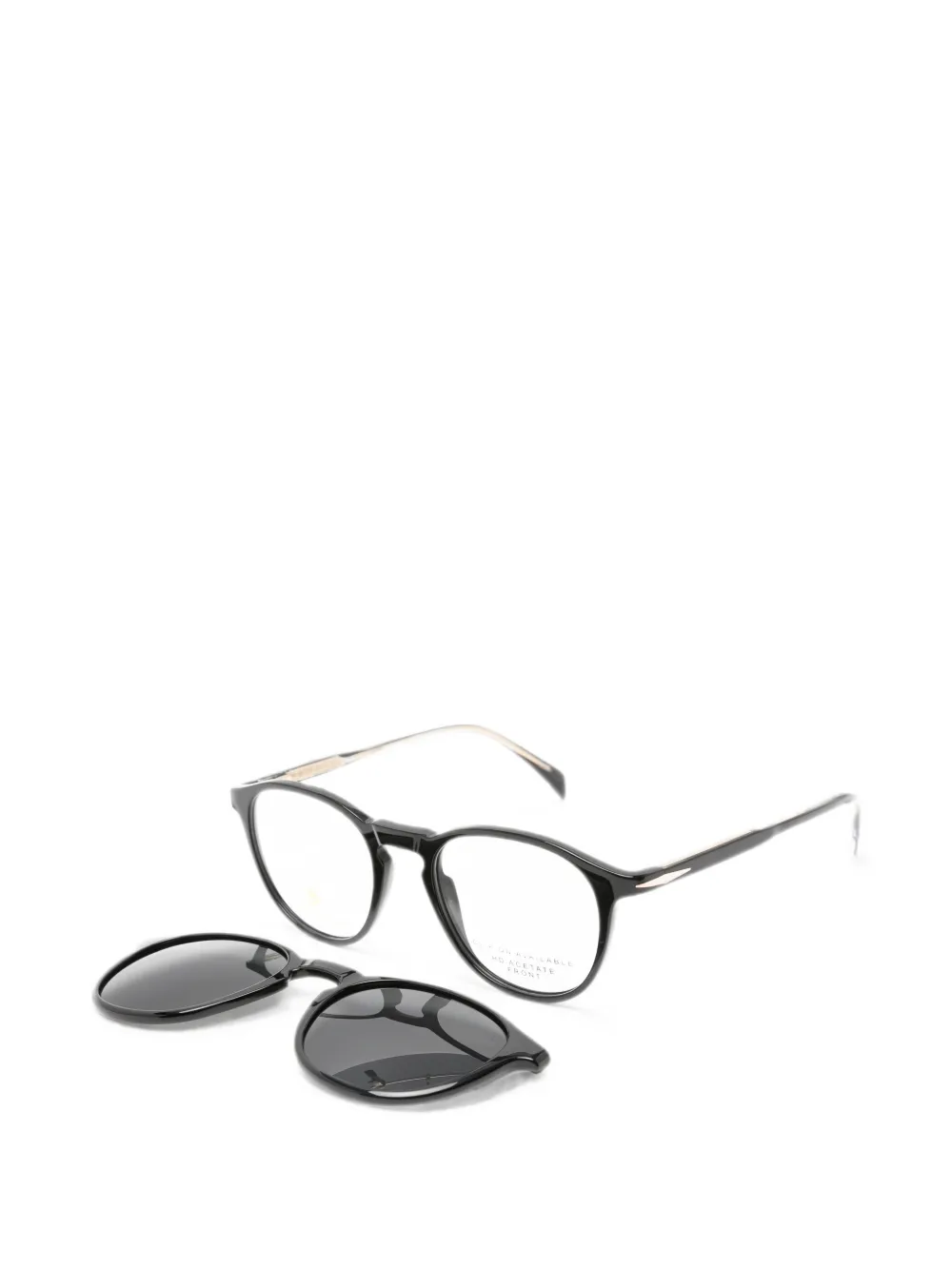 Eyewear by David Beckham Zonnebril met rond montuur Zwart