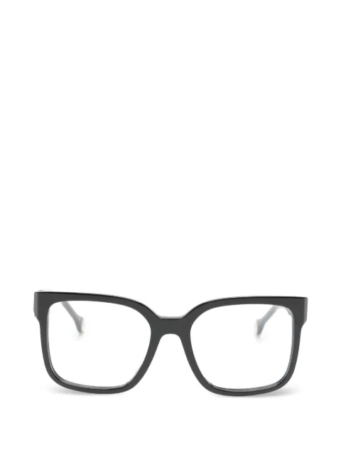 Carolina Herrera Eckige Brille mit Logo-Schild