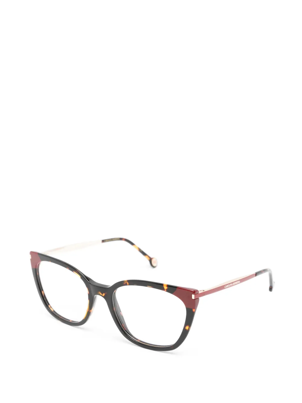 Carolina Herrera Bril met schildpadschild-effect Bruin