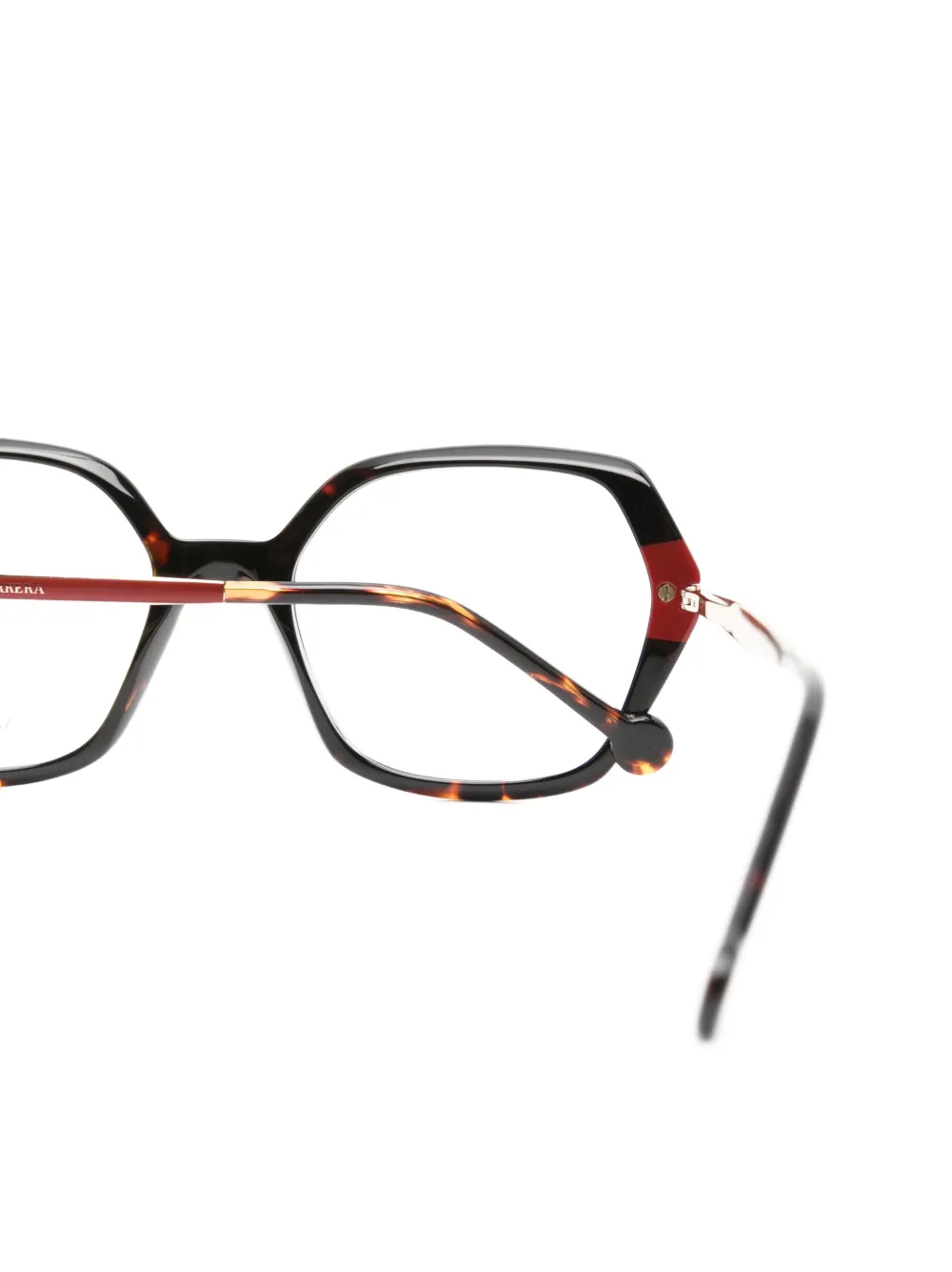 Carolina Herrera Bril met geometrisch montuur Rood