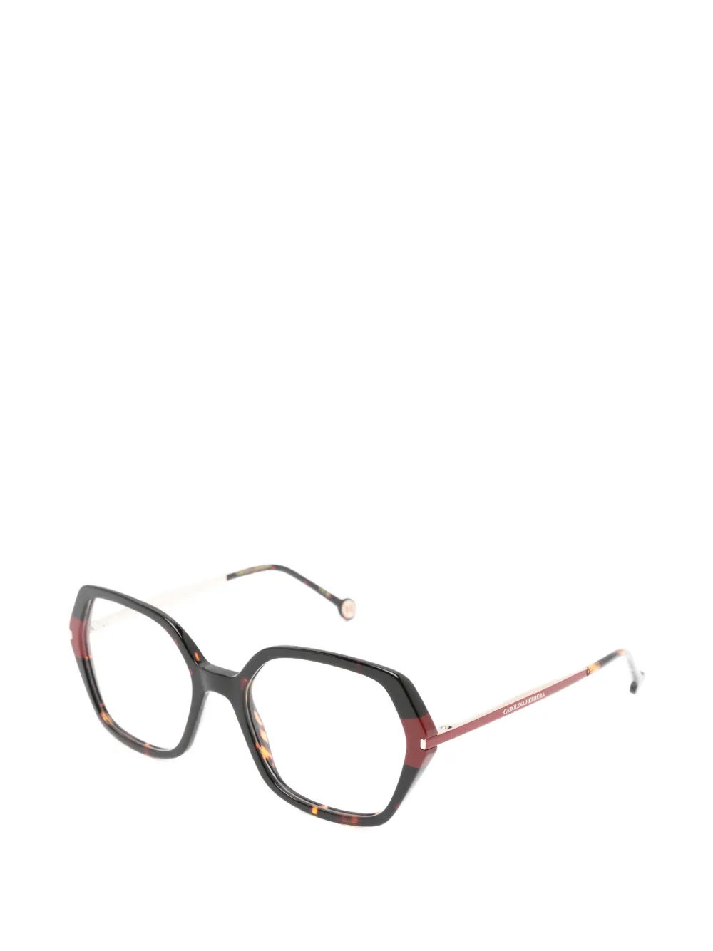 Carolina Herrera Bril met geometrisch montuur Rood