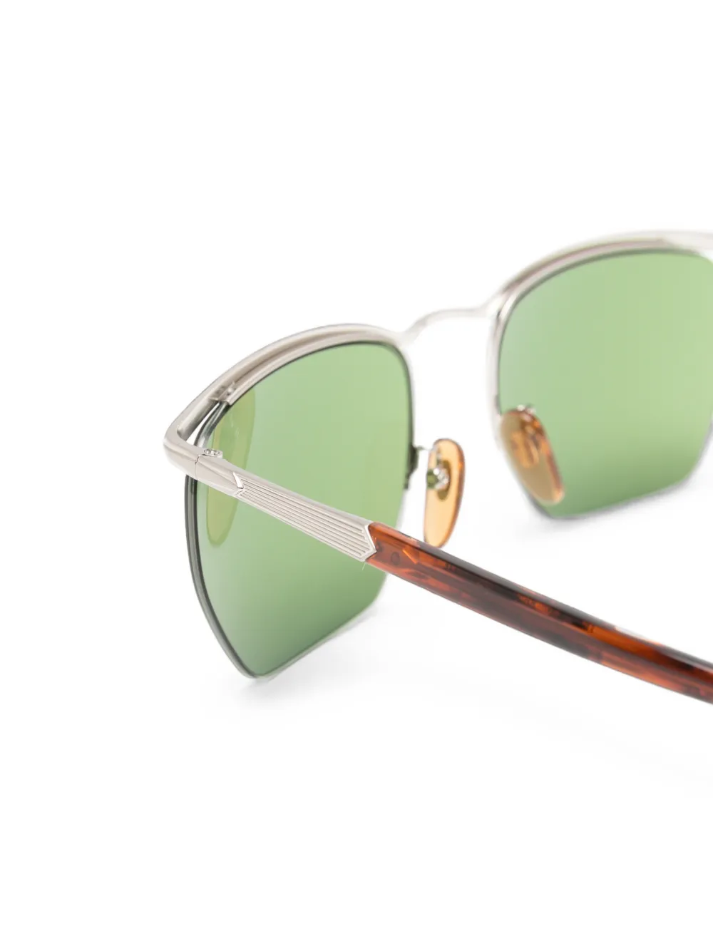 Eyewear by David Beckham 1225 S zonnebril met geometrisch montuur en gegraveerd montuur Zilver