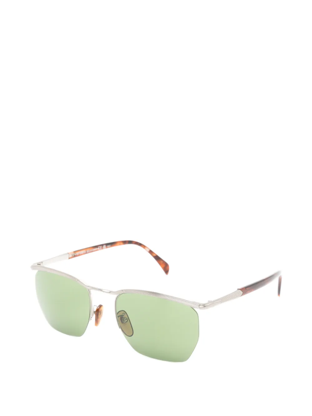 Eyewear by David Beckham 1225 S zonnebril met geometrisch montuur en gegraveerd montuur Zilver