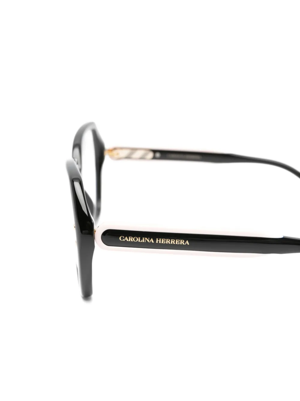 Carolina Herrera Bril met geometrisch montuur Zwart