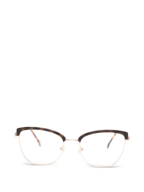 Carolina Herrera tortoiseshell-effect geometric-frame glasses
