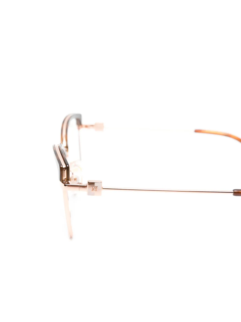 Carolina Herrera Tortoiseshell-effect Geometric-frame Glasses in Pink, view 3