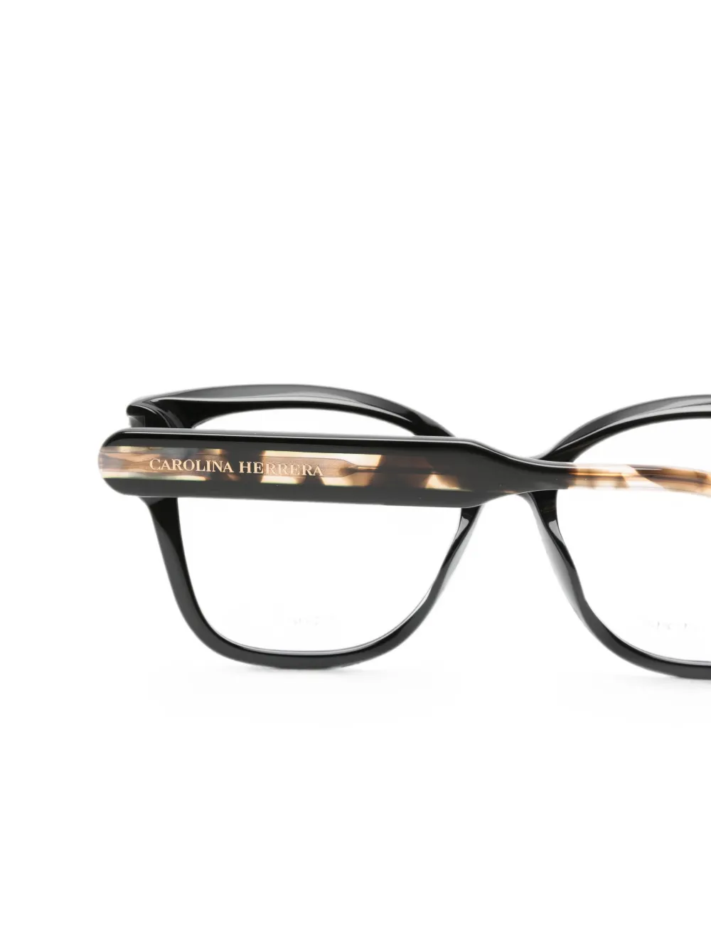 Carolina Herrera Bril met schildpadschild-effect Zwart