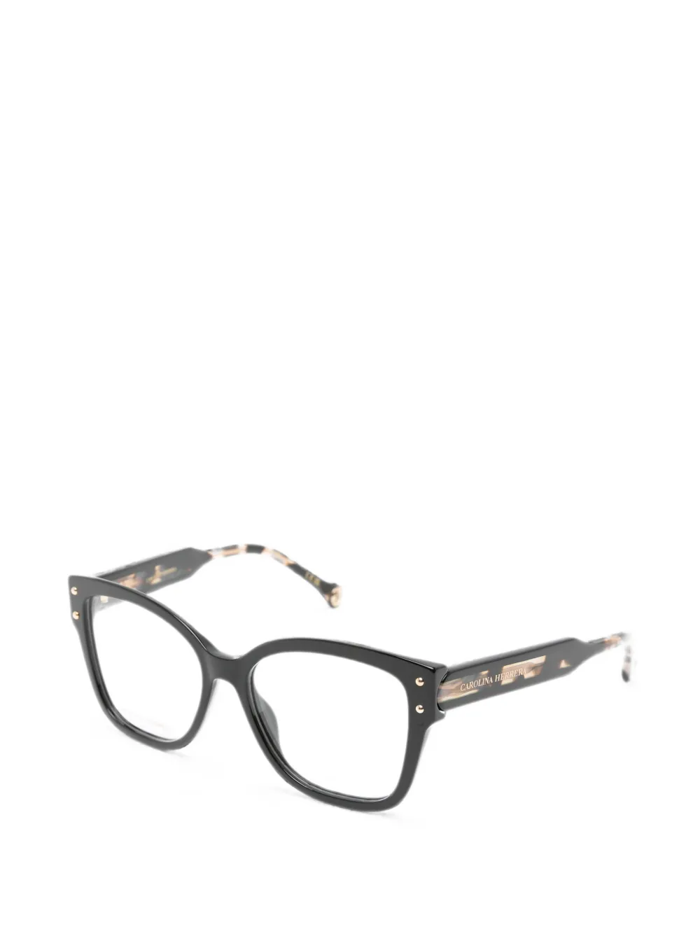 Carolina Herrera Bril met schildpadschild-effect Zwart