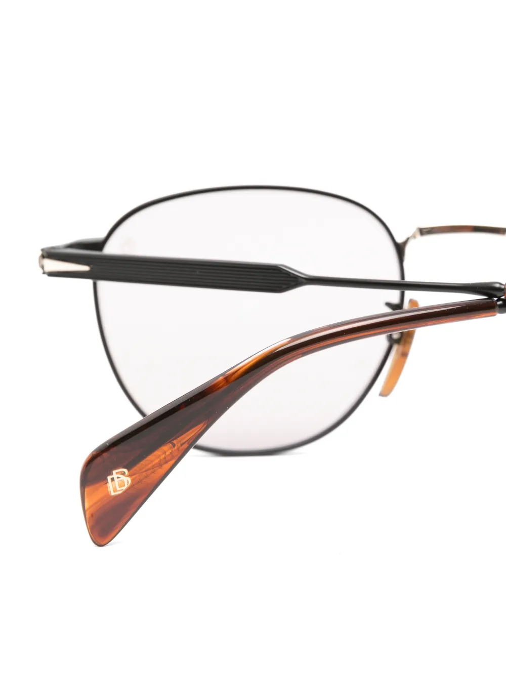 Eyewear by David Beckham Zonnebril met geometrisch montuur Zwart