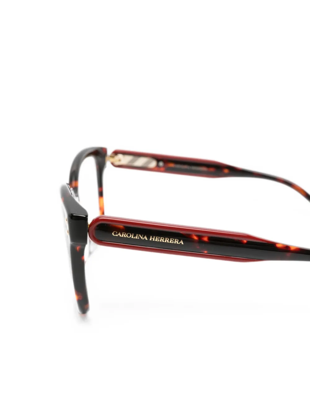 Carolina Herrera Bril met schildpadschild-effect Bruin