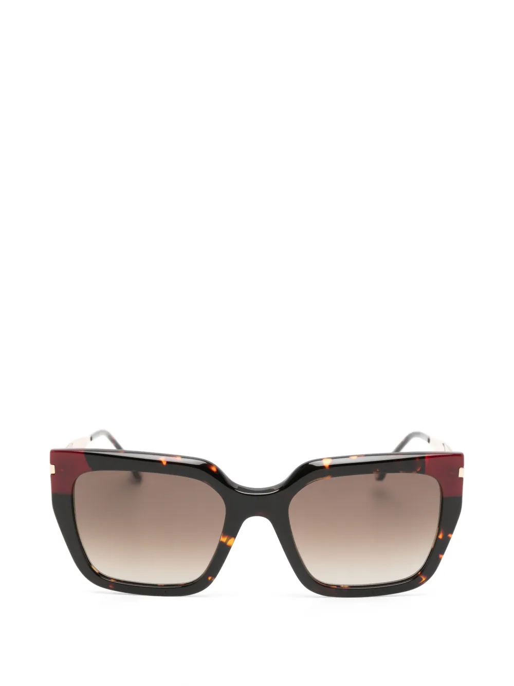 Carolina Herrera Eckige Sonnenbrille in Schildpattoptik - Braun