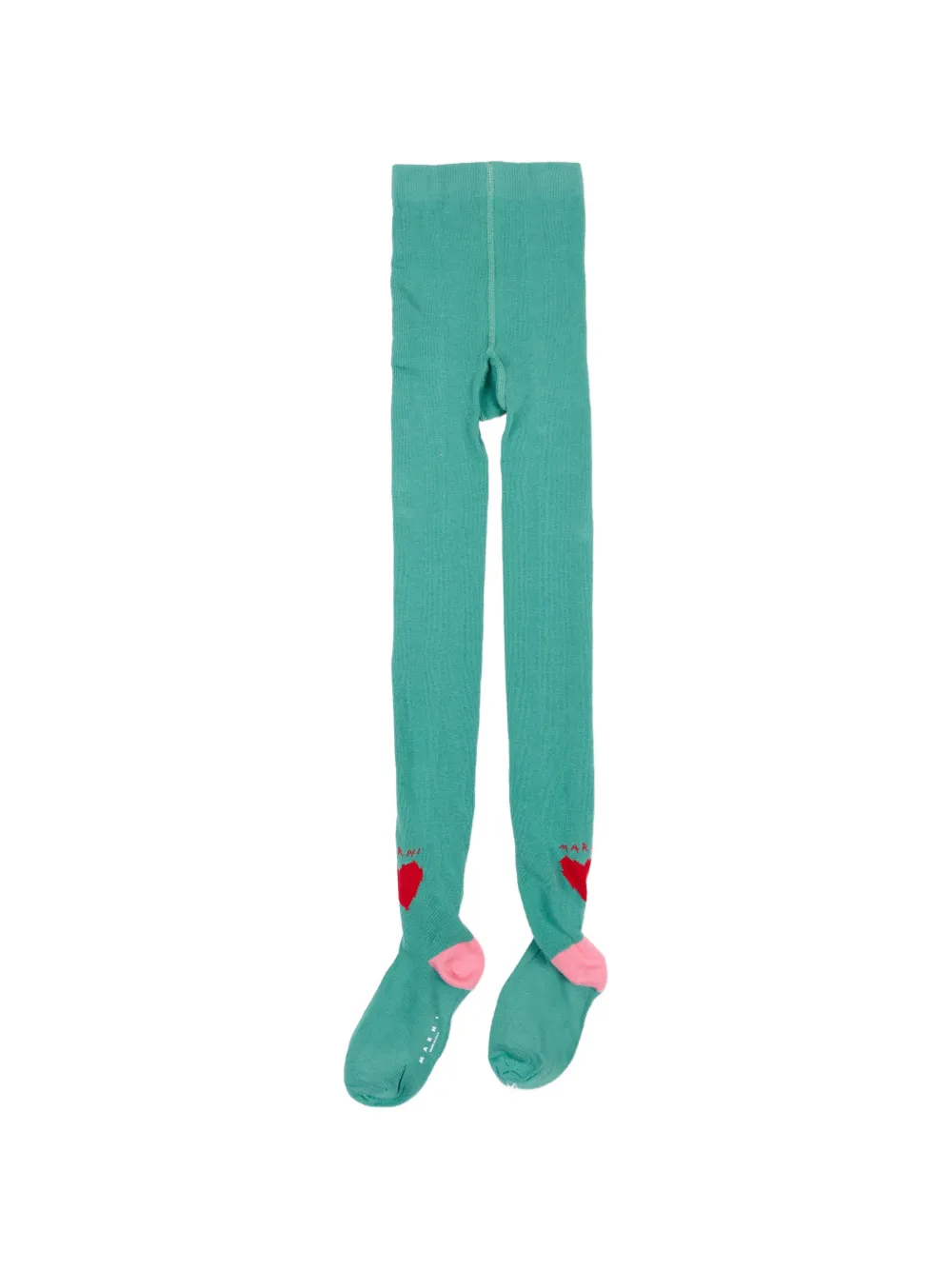 Marni Kids Panty met hart-patroon en logo Groen