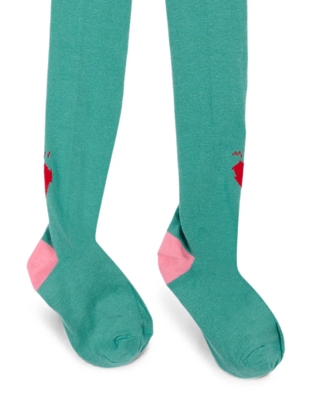 Marni Kids Panty met hart-patroon en logo Groen