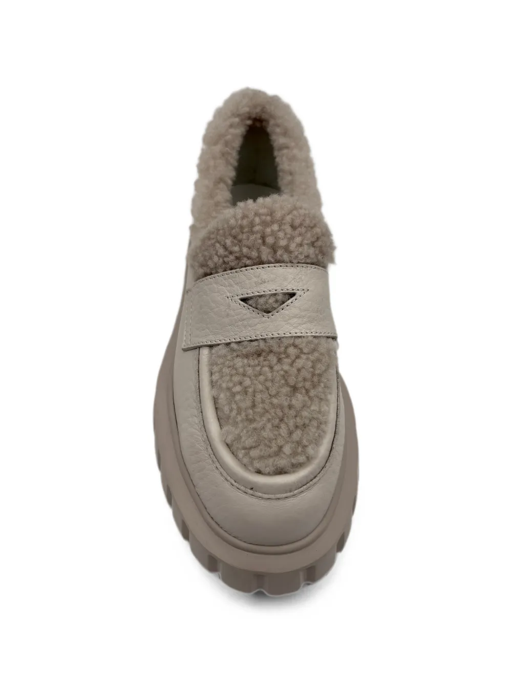 Voile Blanche Grenelle loafers van imitatiebont Beige