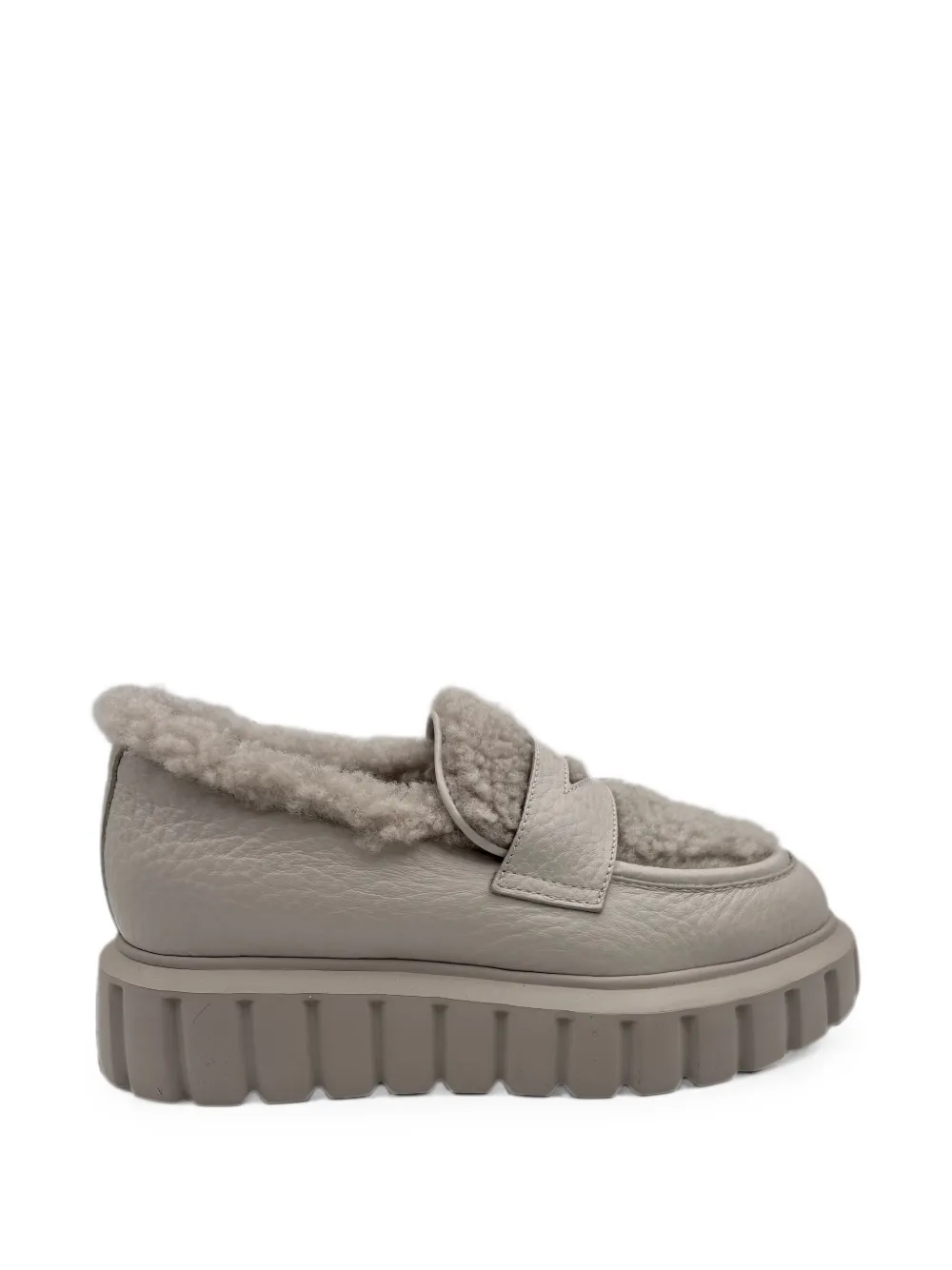 Voile Blanche Grenelle loafers van imitatiebont Beige