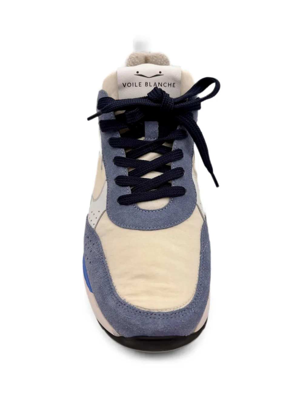 Voile Blanche Magg suède sneakers met vlakken Beige