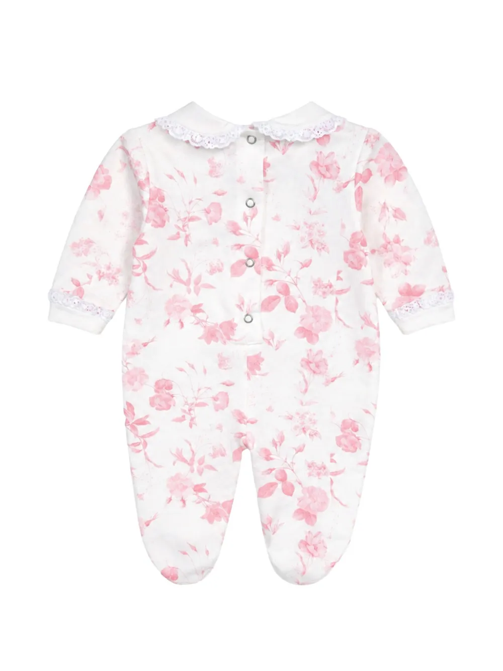 Lapin House Romperset met bloemen-print Wit
